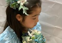 水色のヘッドドレス