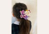 卒園式の花飾り