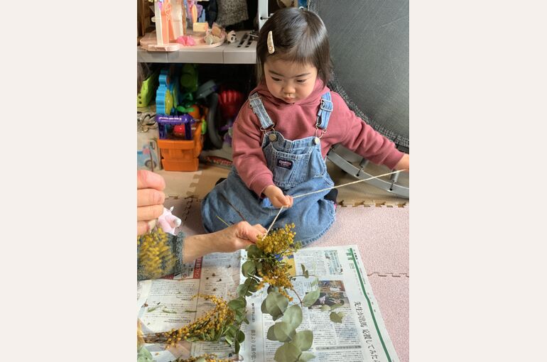 2歳の女の子が製作